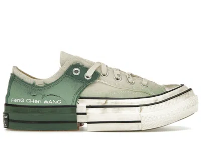 Pre-owned Converse Men's  Chuck Taylor All Star 70 Ox Feng Chen Wang 2in1 Sneakers In Natural Ivory/myrtle/egre