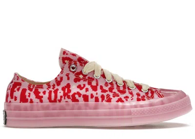 Pre-owned Converse Men's  Chuck Taylor All Star 70 Ox Golf Le Fleur Digital Leopard Sneakers In Pink/red