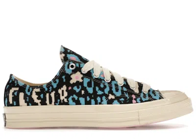 Pre-owned Converse Men's  Chuck Taylor All Star 70 Ox Golf Le Fleur Digital Leopard Sneakers In Teal/black/anti