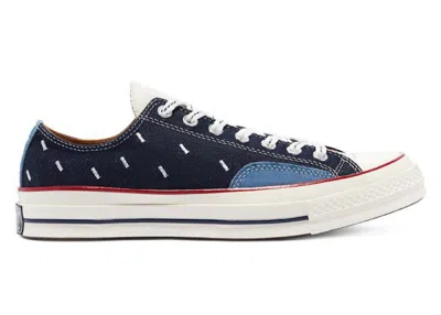 Pre-owned Converse Men's  Chuck Taylor All Star 70 Ox Indigo Boro Sneakers In Midnight Navy Blue/egret/garnet