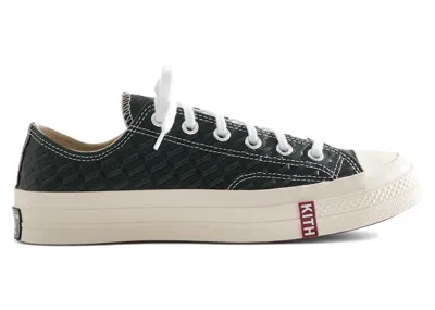 Pre-owned Converse Men's  Chuck Taylor All Star 70 Ox Kith Monogram Sneakers In Black/scarab/egret Deco