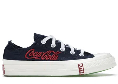 Pre-owned Converse Men's  Chuck Taylor All Star 70 Ox Kith X Coca Cola Blue Sneakers In Navy Blue/red/white In Multi