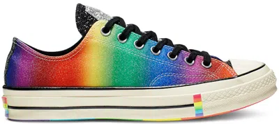 Pre-owned Converse Men's  Chuck Taylor All Star 70 Ox Pride Rainbow (2019) Sneakers In Black/egret