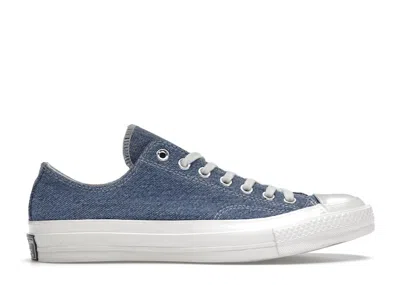 Pre-owned Converse Men's  Chuck Taylor All Star 70 Ox Renew Denim Sneakers In Dark Denim/egret In Multi