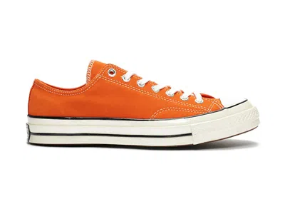 Pre-owned Converse Men's  Chuck Taylor All Star 70 Ox Suede Sneakers In Campfire Orange/black/egret