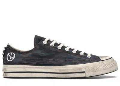 Pre-owned Converse Men's  Chuck Taylor All Star 70 Ox Undercover The New Warriors Sneakers In Black/camo In Multi