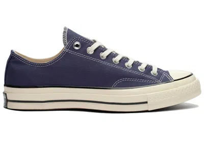 Pre-owned Converse Men's  Chuck Taylor All Star 70 Ox Vintage Canvas Sneakers In Uncharted Waters/egret/black In Multi