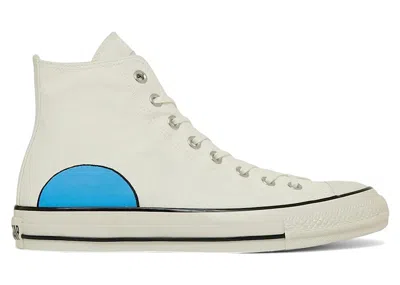 Pre-owned Converse Men's  Chuck Taylor All Star Aged Fp Hi Doraemon Sneakers In Off/white