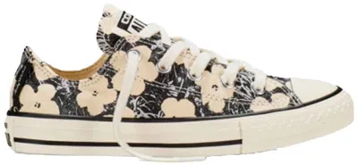 Pre-owned Converse Men's  Chuck Taylor All Star Andy Warhol Floral Sneakers In Black/cream