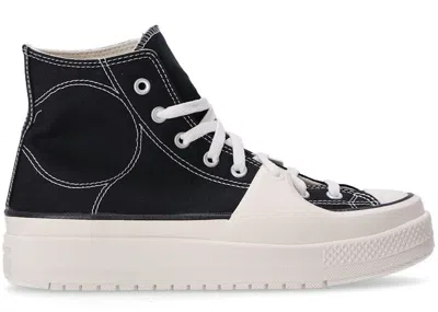 Pre-owned Converse Men's  Chuck Taylor All Star Construct Hi Sneakers In Black/vintage White/egret