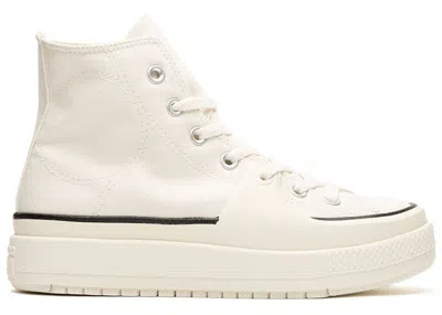 Pre-owned Converse Men's  Chuck Taylor All Star Construct Hi Sneakers In Vintage White/black/egret