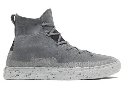 Pre-owned Converse Men's  Chuck Taylor All Star Crater Knit Hi Sneakers In Limestone Grey/storm Wind