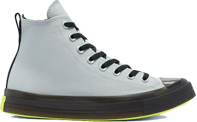 Pre-owned Converse Men's  Chuck Taylor All Star Cx Hi Hivis Sneakers In Ash Stone/black/lemon Venom