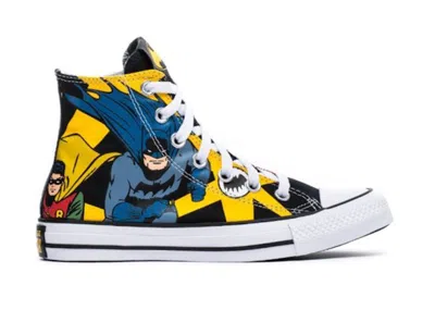 Pre-owned Converse Men's  Chuck Taylor All Star Hi Batman 80th Anniversary Issue 164 Sneakers In Black/white/eg
