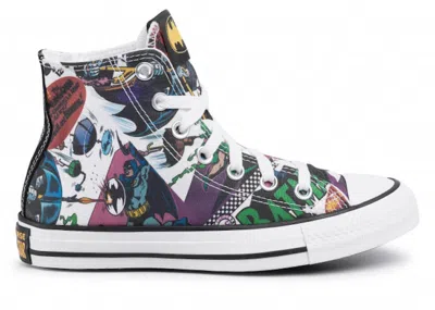 Pre-owned Converse Men's  Chuck Taylor All Star Hi Batman 80th Anniversary Issue 190 Sneakers In Black/white/ye In Multi