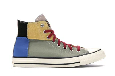 Pre-owned Converse Men's  Chuck Taylor All Star Hi Bhm (2020) Sneakers In Oil Green/solar Flare