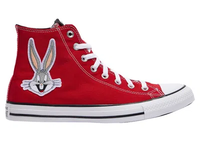 Pre-owned Converse Men's  Chuck Taylor All Star Hi Bugs Bunny 80th Anniversary Sneakers In Red/white/black In Multi
