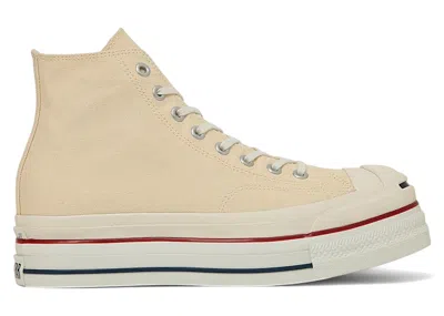 Pre-owned Converse Men's  Chuck Taylor All Star Hi Doublet X Jack Purcell Sneakers In Ivory In White
