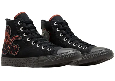 Pre-owned Converse Men's  Chuck Taylor All Star Hi Dungeons & Dragons Dragon Scales Sneakers In Black/red/white
