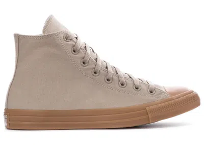 Pre-owned Converse Men's  Chuck Taylor All Star Hi Monochrome Sneakers In Beach Stone/vintage White