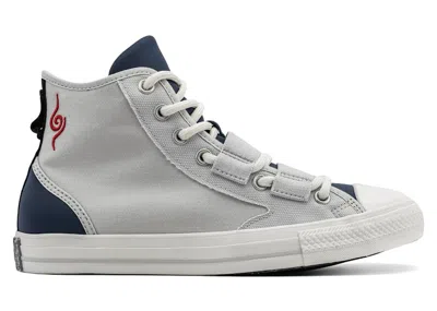 Pre-owned Converse Men's  Chuck Taylor All Star Hi Naruto Kakashi Sneakers In Egret/navy Blue