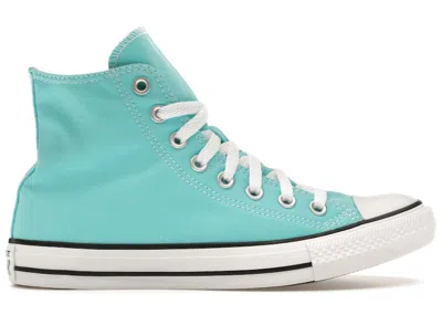 Pre-owned Converse Men's  Chuck Taylor All Star Hi Sneakers In Double Cyan/white