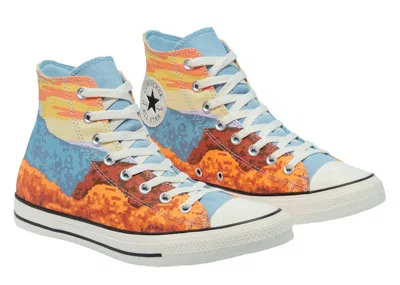 Pre-owned Converse Men's  Chuck Taylor All Star Hi The Great Outdoors Sneakers In Magma Orange/sea Salt Blue