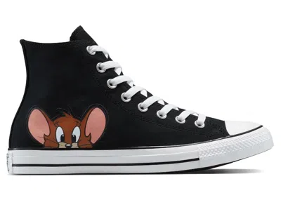 Pre-owned Converse Men's  Chuck Taylor All Star Hi Tom & Jerry Sneakers In Blackwhite In Multi