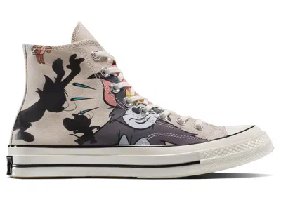 Pre-owned Converse Men's  Chuck Taylor All Star Hi Tom & Jerry Sneakers In Grey/egret/black