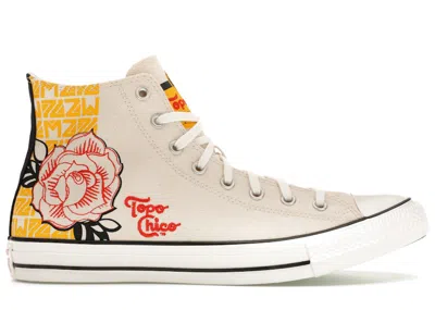Pre-owned Converse Men's  Chuck Taylor All Star Hi Topo Chico Marka27 Sneakers In Cream/black/red