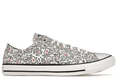 Pre-owned Converse Men's  Chuck Taylor All Star Ox Keith Haring Sneakers In White/black/red In Multi