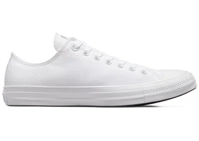 Pre-owned Converse Men's  Chuck Taylor All Star Ox Mono Canvas White Sneakers In White Monochrome