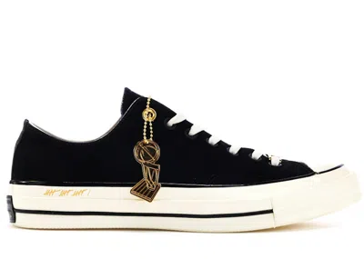 Pre-owned Converse Men's  Chuck Taylor All Star Ox Think 16 (30 And 40) Sneakers In Black/white