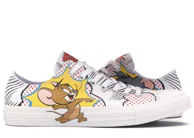 Pre-owned Converse Men's  Chuck Taylor All Star Ox Tom And Jerry Sneakers In White In Multi