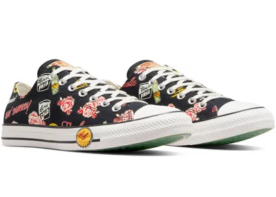 Pre-owned Converse Men's  Chuck Taylor All Star Ox Topo Chico Marka27 Sneakers In Black/white/red In Multi