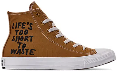 Pre-owned Converse Men's  Chuck Taylor All Star Renew Hi Sneakers In Wheat/black/white In Multi