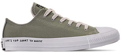 Pre-owned Converse Men's  Chuck Taylor All Star Renew Low Sneakers In Jade Stone/black/white