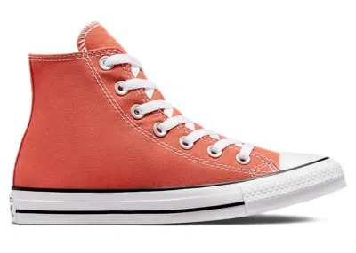 Pre-owned Converse Men's  Chuck Taylor All Star Seasonal Sneakers In Fire Opal/white In Multi