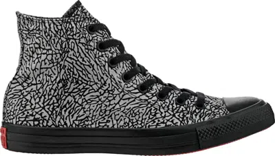 Pre-owned Converse Men's  Chuck Taylor All Star Shoe Palace Elephant Print Sneakers In Black/red In Multi
