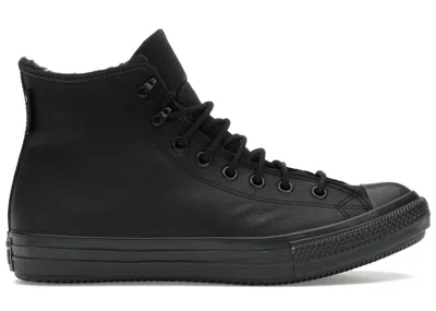 Pre-owned Converse Men's  Chuck Taylor All Star Winter Hi Goretex Leather Sneakers In Black