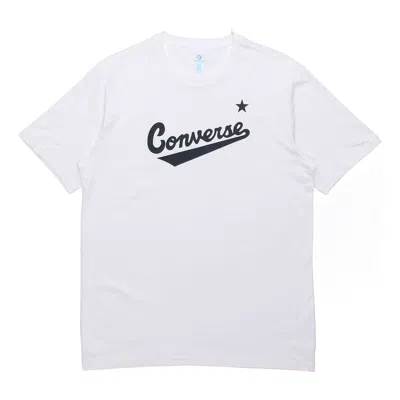 Converse Men's  Classic Alphabet Pattern Short Sleeve White
