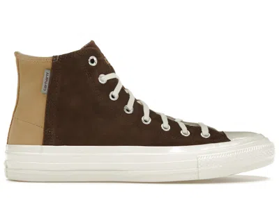Pre-owned Converse Men's  Cons Chuck Taylor All Star Hi Pro Carhartt Wip Sneakers In Starfish/tofu/dark Earth