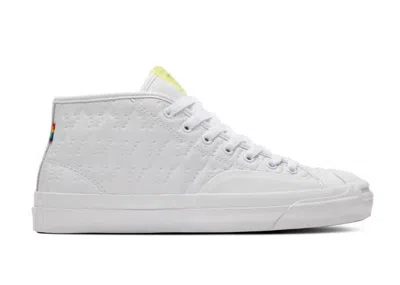 Pre-owned Converse Men's  Cons Jack Purcell Pro Mid Alexis Sablone Pride Collection Sneakers In White/chambray