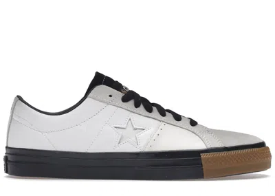 Pre-owned Converse Men's  Cons One Star Pro Carhartt Wip Sneakers In White/black/gum Honey