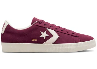 Pre-owned Converse Men's  Cons Pro Leather Vulc Pro Suede Low Sneakers In Cherry Vision/egret