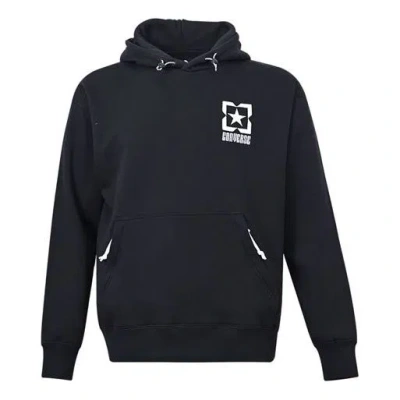 Converse Men's  Contrasting Colors Logo Fleece Sports Black