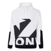 Converse Men's  Contrasting Colors Logo Stand Collar Sports Pullover White