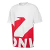 Converse Men's  Contrasting Colors Printing Sports Short Sleeve Red T-shirt In White