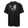 Converse Men's  Funny Cartoon Printing Pattern Breathable Sports Short Sleeve Black