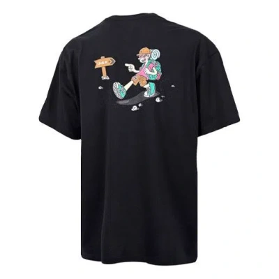 Converse Men's  Funny Cartoon Printing Pattern Breathable Sports Short Sleeve Black